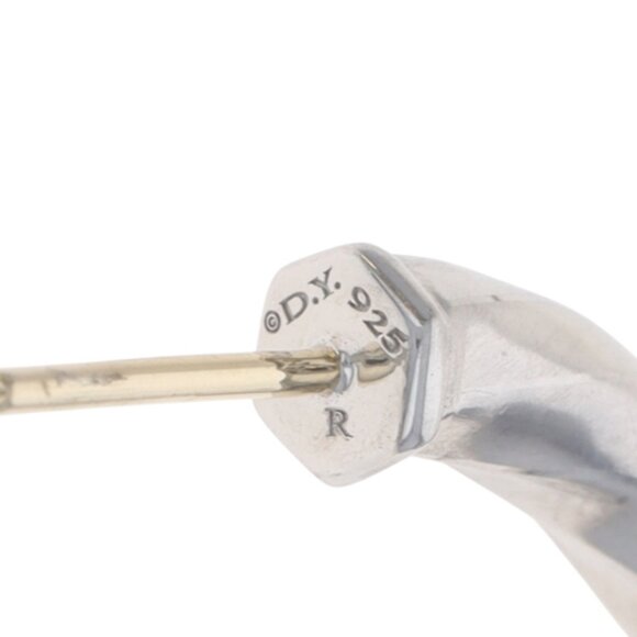 David Yurman Cable Edge Hoop Earrings - Sterling Silver 925 Yellow Gold 14k - Picture 5 of 6